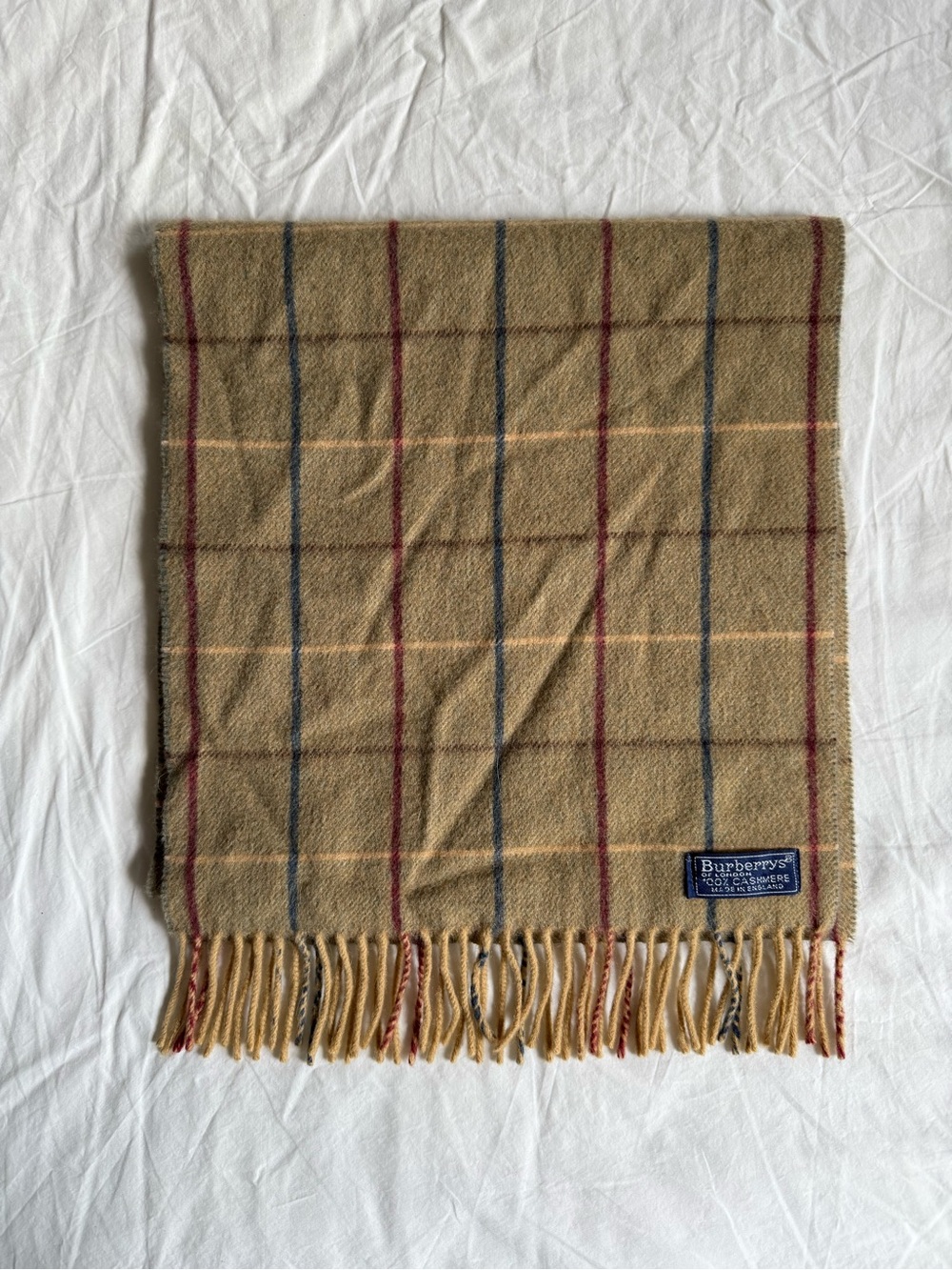 Burberry 100% Cashmere Plaid Scarf